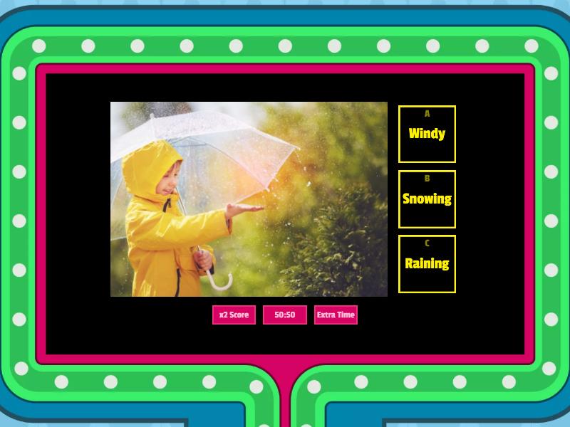 Weather WordWall Game Grade 3 - Gameshow Quiz