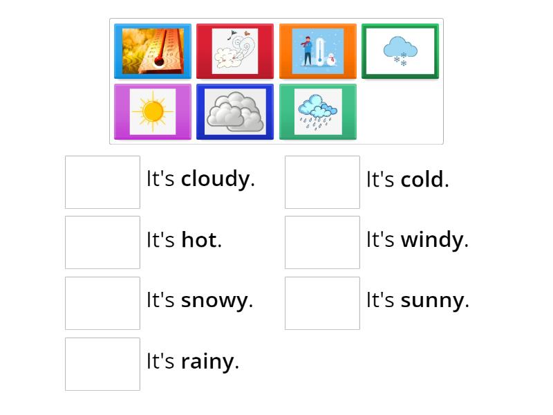 weather vocabulary - Match up