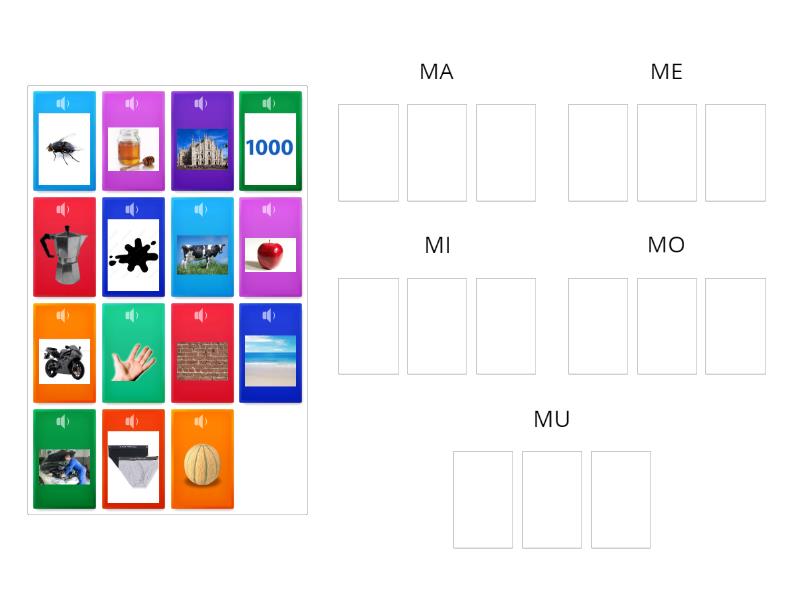 MA ME MI MO MU - Group sort