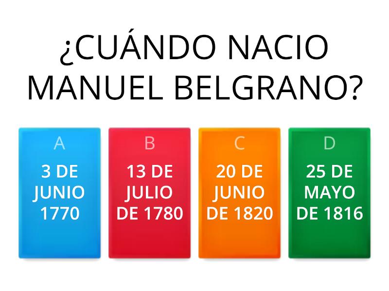 TRIVIA SOBRE MANUEL BELGRANO - Quiz