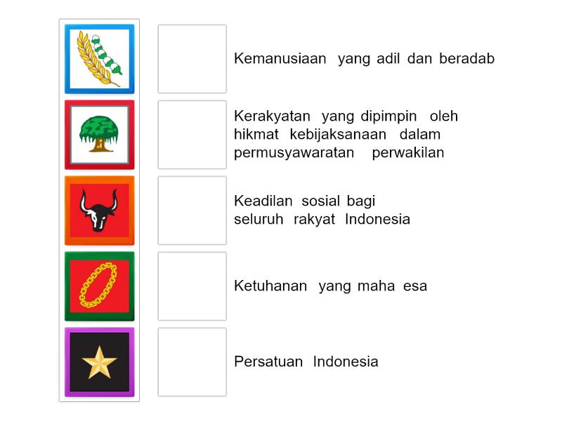 Mengenal lambang Pancasila - Match up