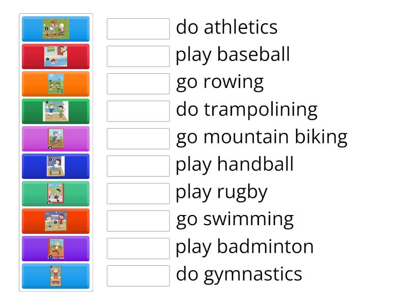 Bright Ideas 2 unit 4 - Sports - Match up