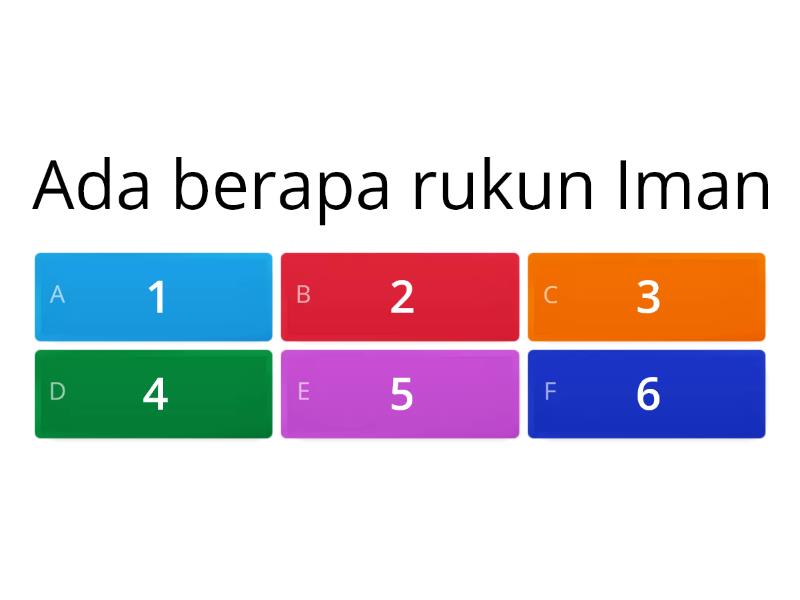 Rukun Iman - Quiz