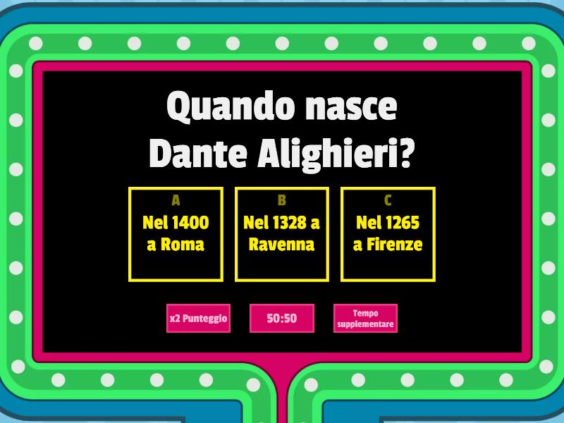 Dante Alighieri: Vita E Opere - Gameshow Quiz