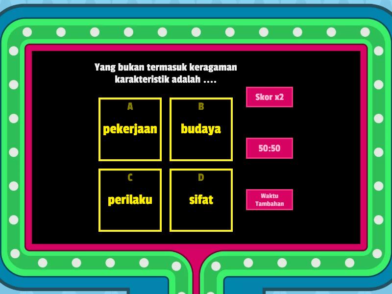 Ulangan Pendidikan Pancasila Kelas 4 - Gameshow Quiz