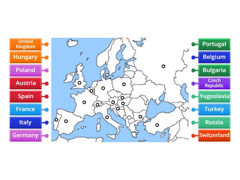 Post WW1 Map Practice - Labelled diagram