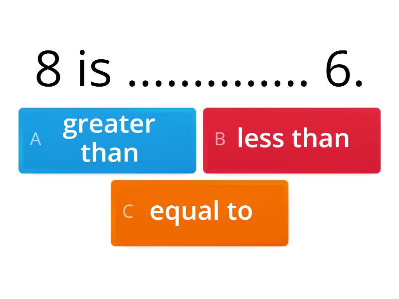 Greater than - Less than - Equal to - Quiz