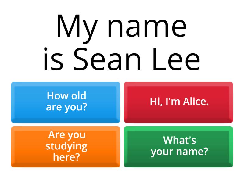 self introduction - Quiz