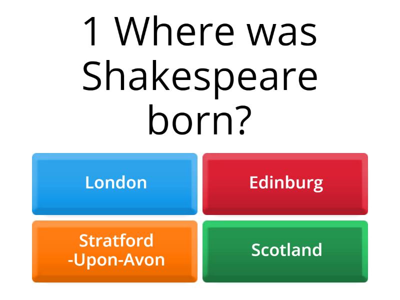 W shakespeare quiz