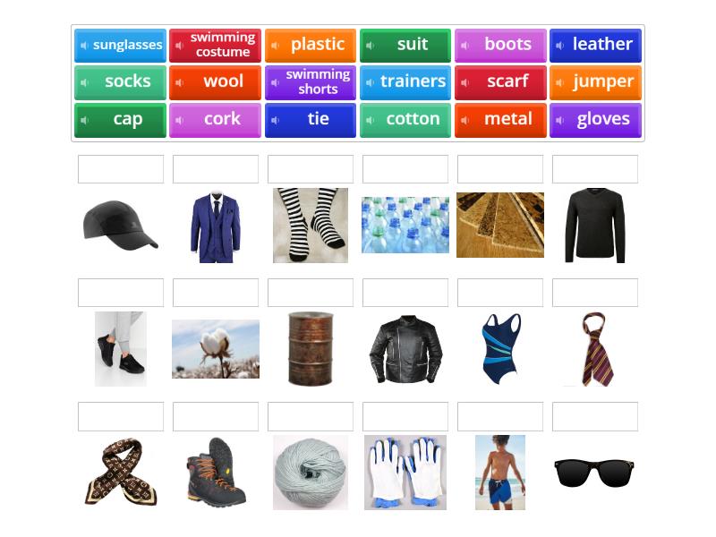 Clothes+materials - Match up