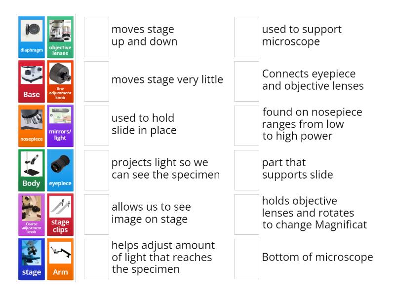Parts of a microscope project - المطابقة