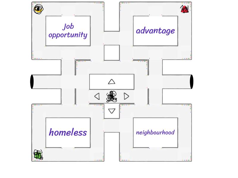 Game Review Vocabulary - Module 3 (Urban Life + Verbs) - Maze chase