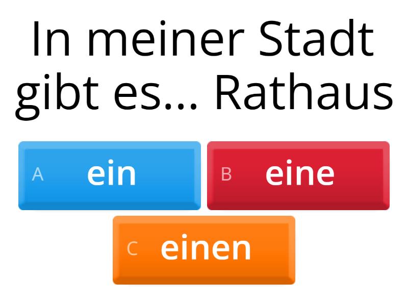 In meiner Stadt gibt es... - Quiz