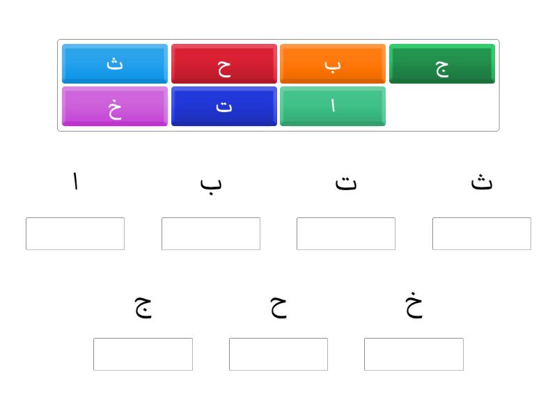 ا ب ت ث - Group sort