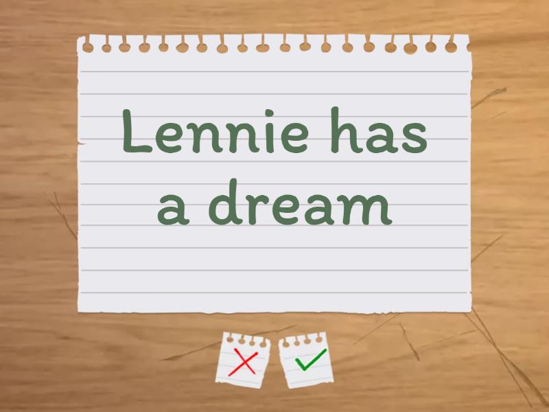 Lennie Quotes Flash Cards