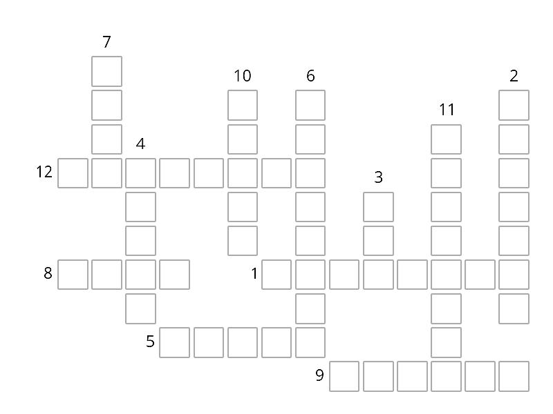 Furniture Crossword