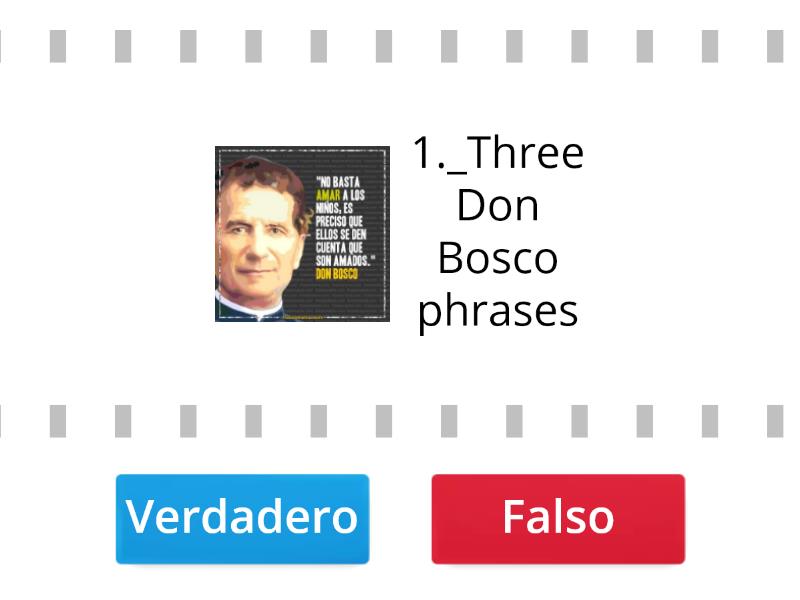 DON BOSCO PREVENTIVE SYSTEM - True or false