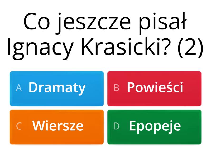 Sprawdzian Z Bajek Krasickiego Klasa 6 Ignacy Krasicki - Bajki - Test