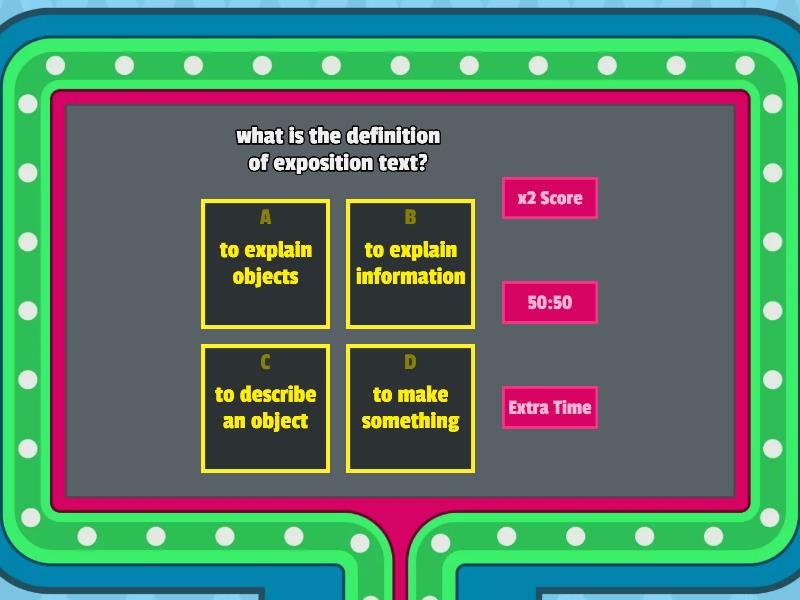 kuis exposition text - Gameshow quiz