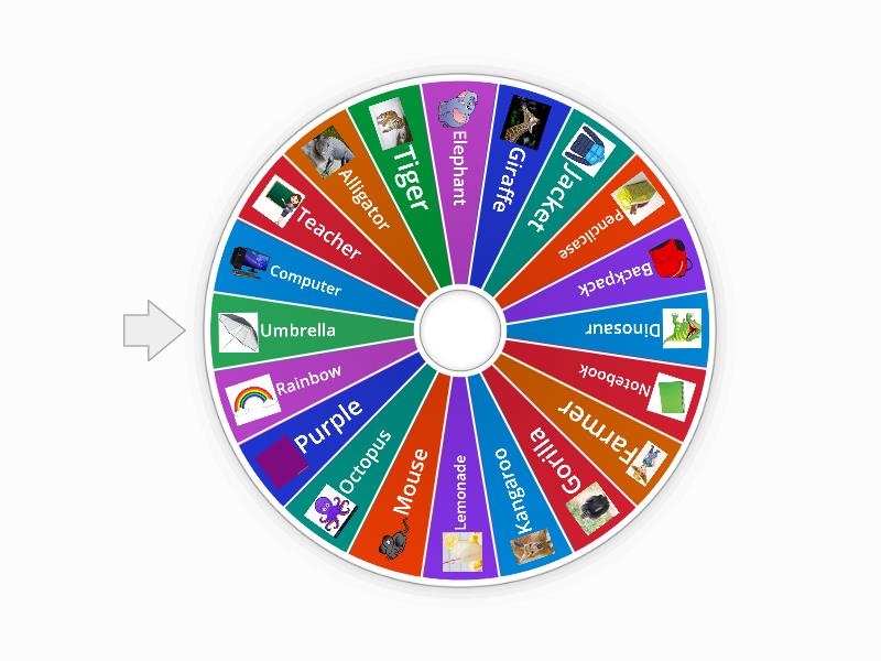 Spelling Bee 1st Grade - Random wheel