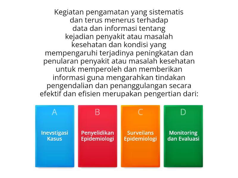 Kuis Konsep Surveilans Epidemiologi - Quiz