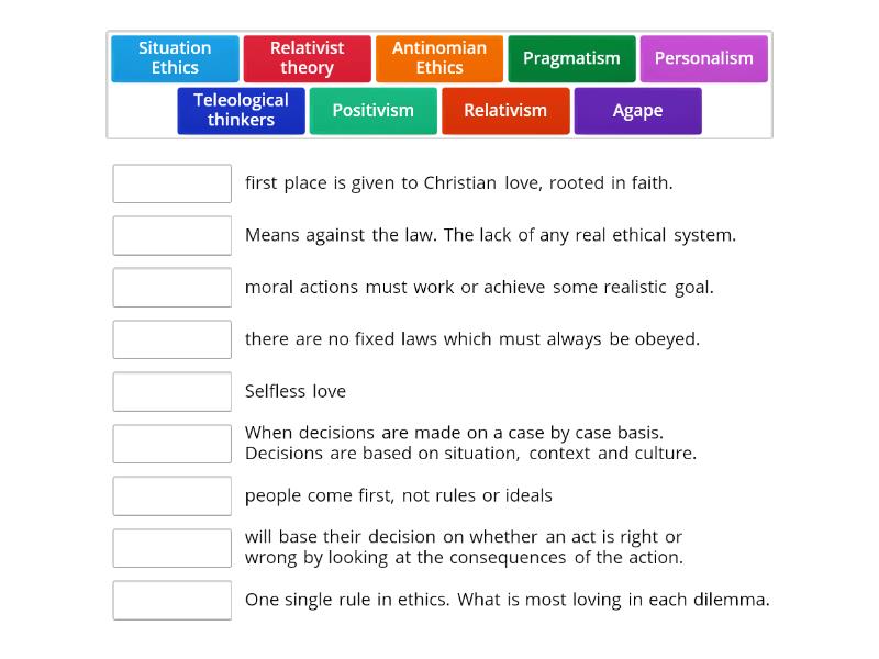 Situation Ethics - Match up