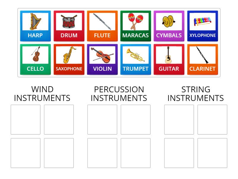 INSTRUMENTS´FAMILIES - Ordenar por grupo