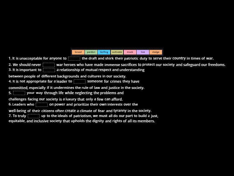 Chapter 19 - Task 1 (Fill in the gaps with the suitable words ...