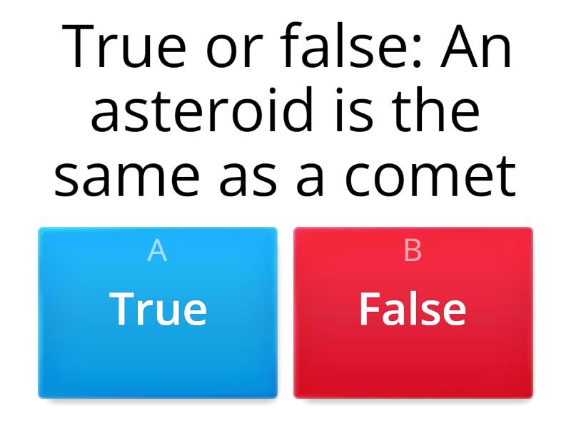 Asteroids comets and meteors quiz