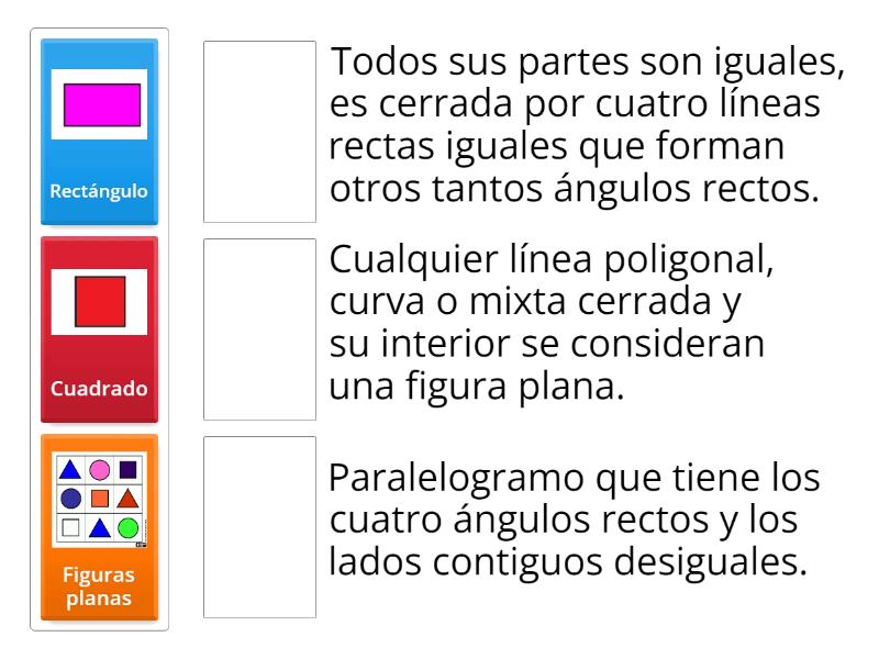 Evaluación de figuras planas - Une las parejas