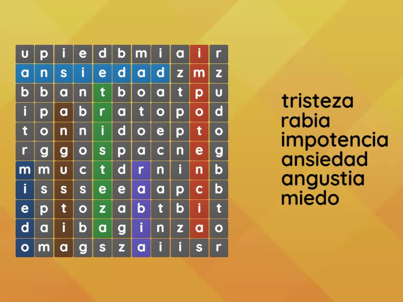 Sopa De Letras Violencia Vicara Wordsearch