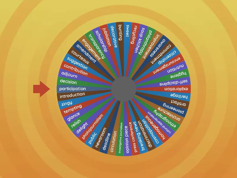 Spell words first part - Spin the wheel