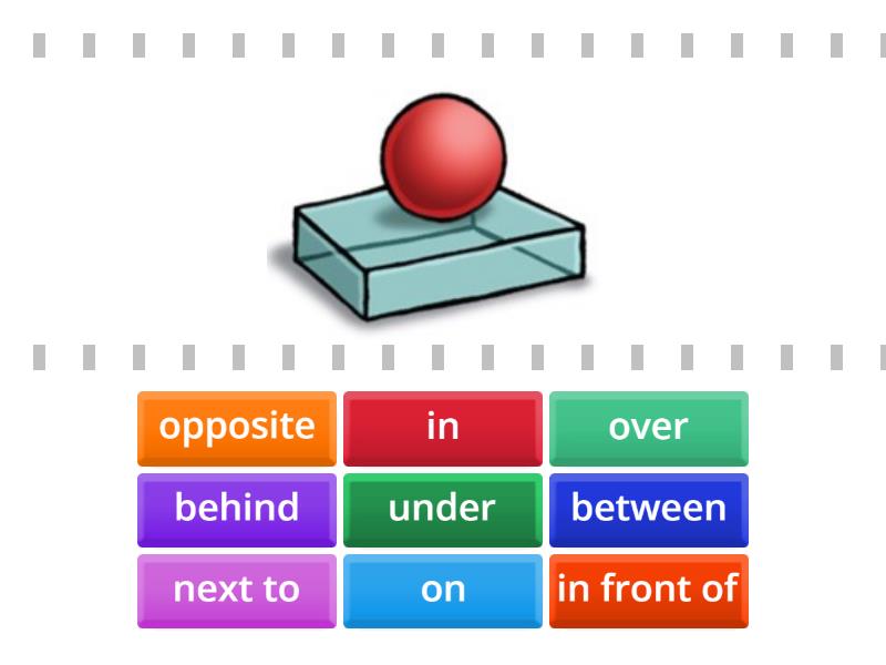 Prepositions of Place Find the match - Cada oveja con su pareja