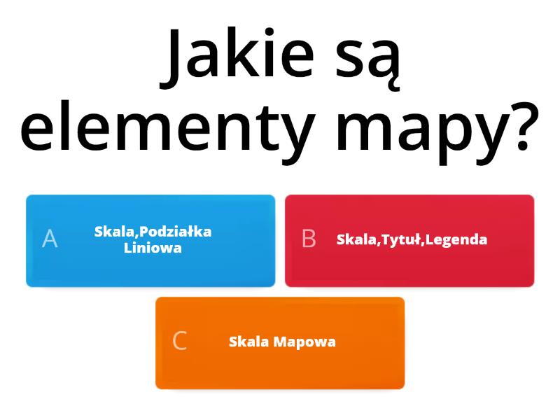 Mapa i Skala Geografia Klasa 5 Dział 1 - Kvíz