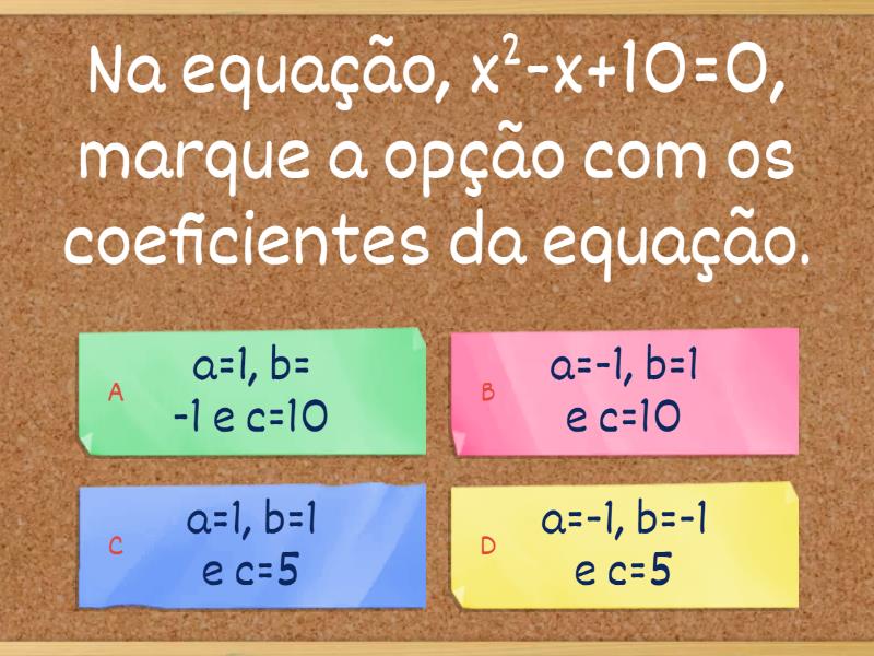 I. Atividade de Gamificação - Equação do 2° grau - Jogo 3 - Quiz