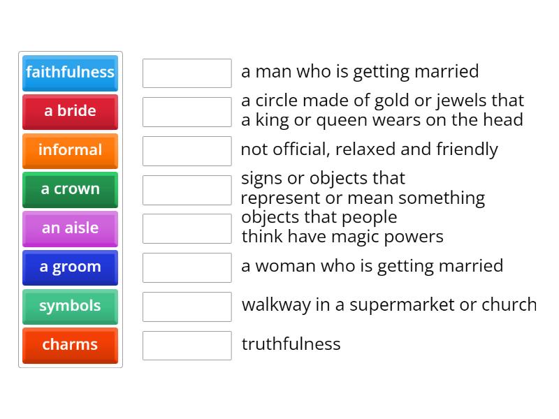 Unit 7. Reading 1. Vocab - Match Up