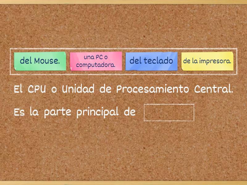 CPU - Complete the sentence