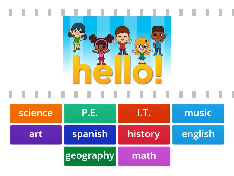School subjects - Find the match