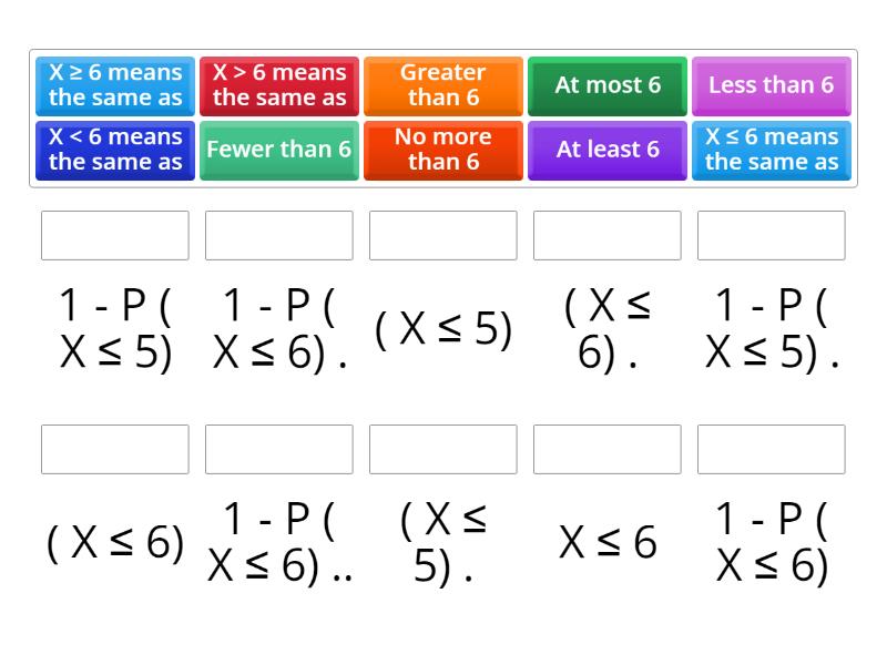 Cumulative Binomials - Match up