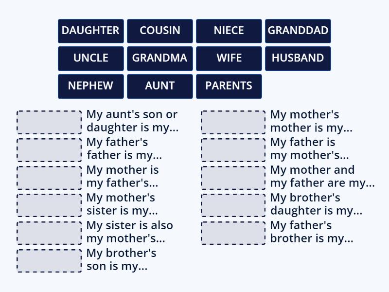 Family members - Match up