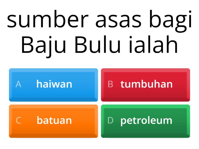 Sains Tahun 4 Sifat Bahan - Quiz