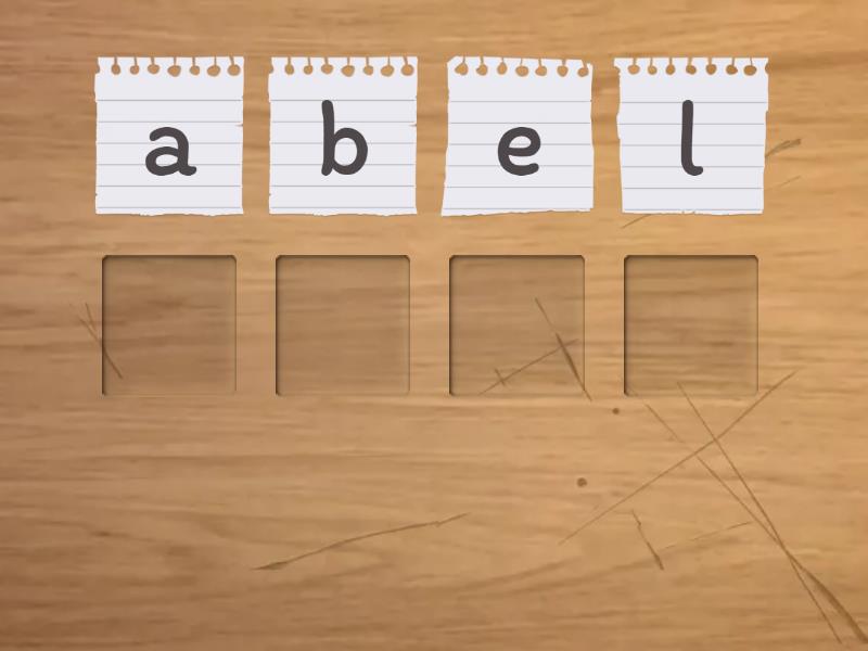 Desembaralhe as letras e descubra as palavras - Anagram
