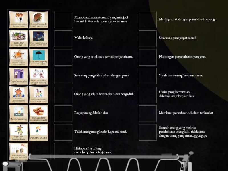 BAHASA MELAYU ~PERIBAHASA - Match Up