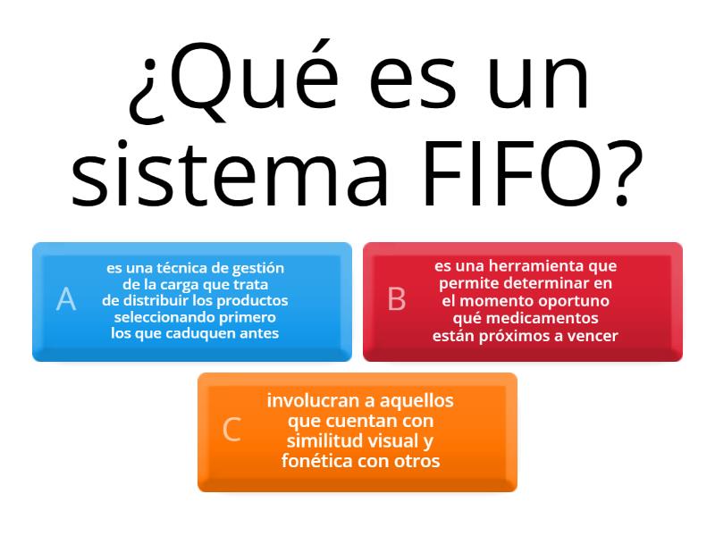 Fifo y fefo - Cuestionario