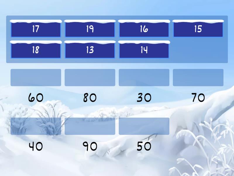 Match the numbers which sound similar - Match up