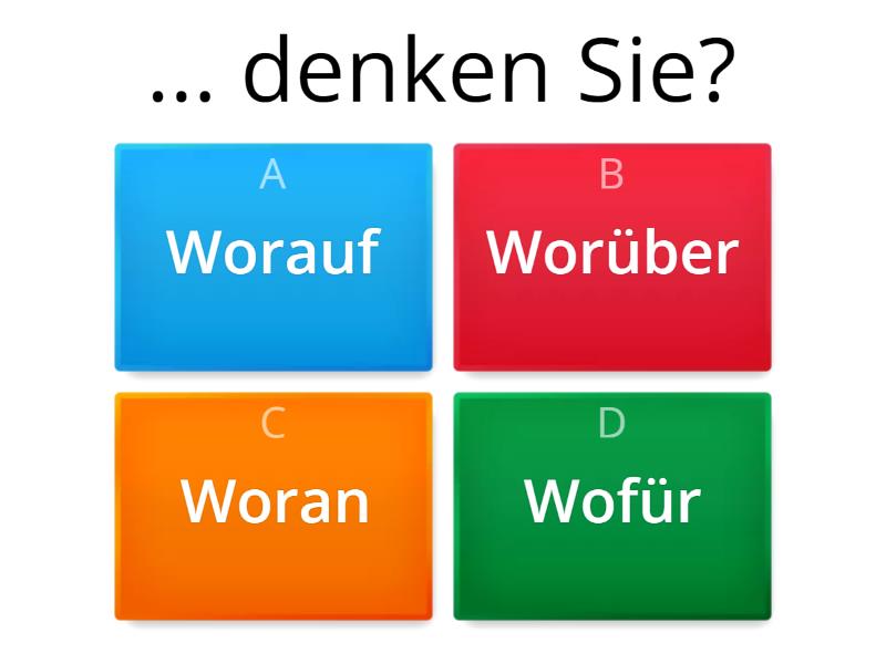 Rektionsverben (Fragen) - Quiz