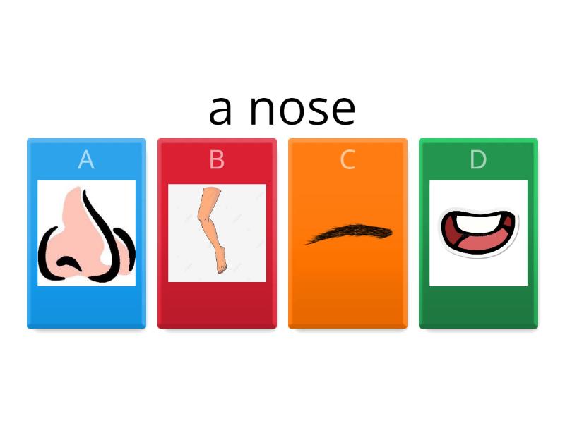 Quiz lvl 2 Body & face parts - Cuestionario