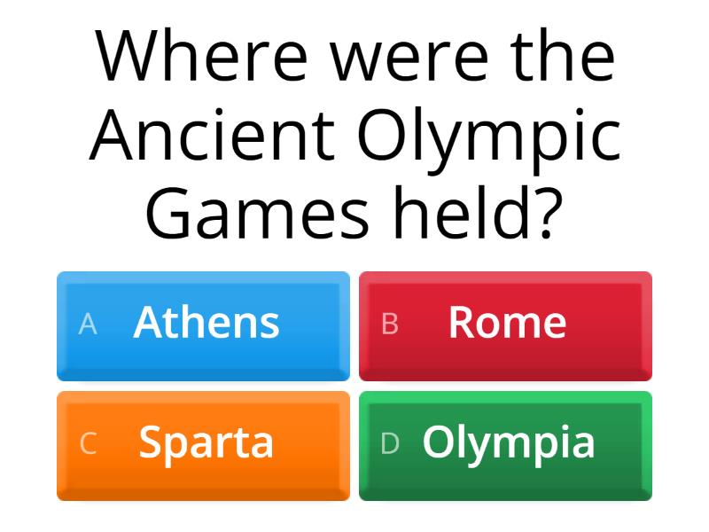 The Ancient Olympic Games - Quiz