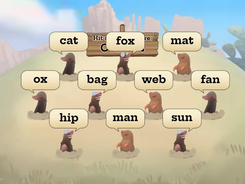 Short vowel a whack a mole