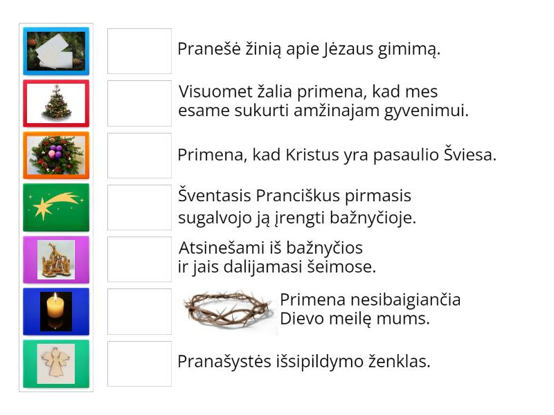 Perskaityk ir surask paveikslėlį - Match up